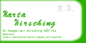 marta wirsching business card